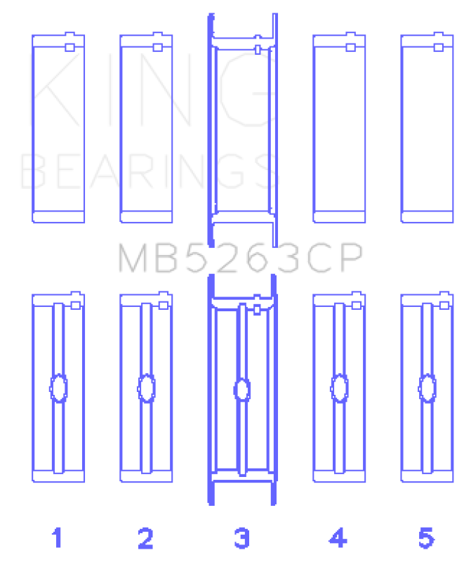 Ford F-750 Crankshaft Main Bearing Set - King Engine Bearings - Size STD - `00-`03 Ford F-750 Crankshaft Main Bearing Set - King Engine Bearings - Size STD - `00-`03